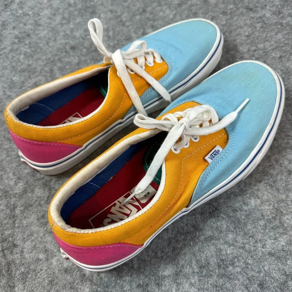 Vans Era Colorblock Multi Color Canvas Shoes Mens 9 Womens 10.5 Skate Sneakers